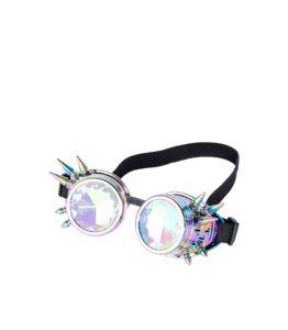 Spike Kaleidoscope Goggles – Rainbow Metalic