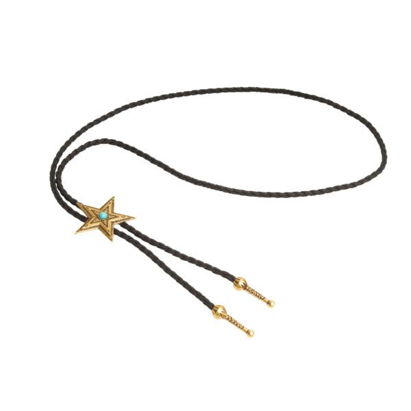 Bolo Tie with Western Star – Gold