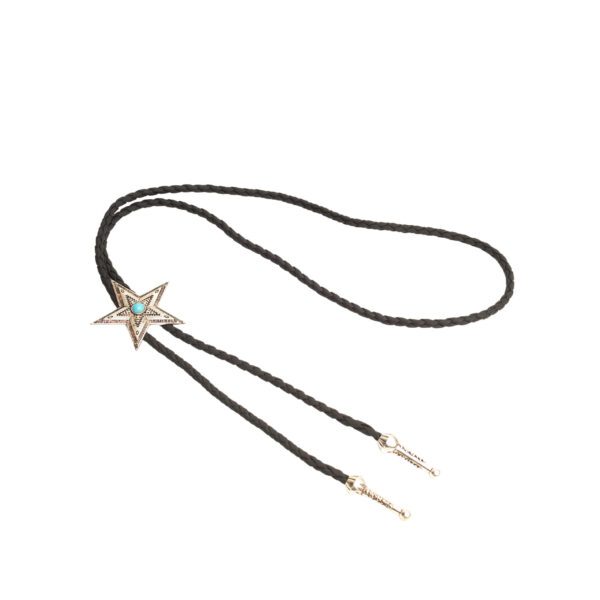 Bolo Tie with Western Star – Silver
