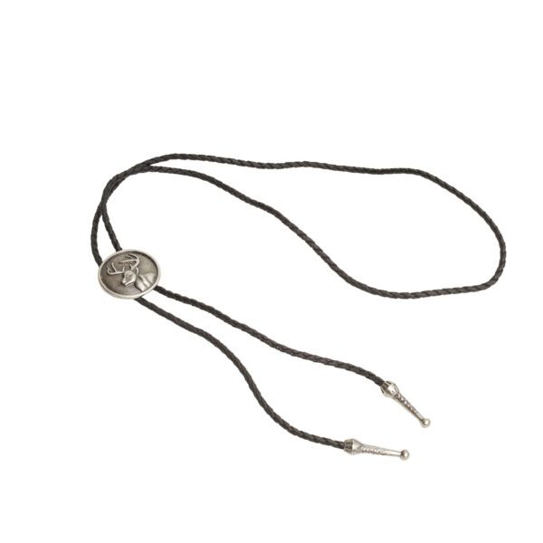 Bolo Tie with Western Deer – Silver