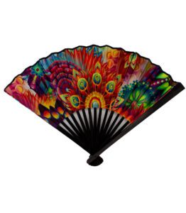 Colourful Patterns Print Hand Fan