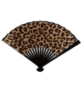 Leopard Print Hand Fan