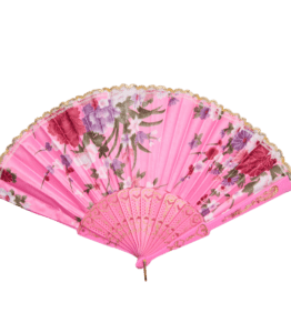 Beautiful Traditional Japanese Flower Hand Fan – Light Pink