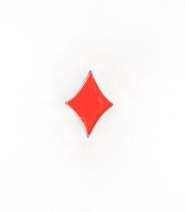 Red Diamond Enamel Pin