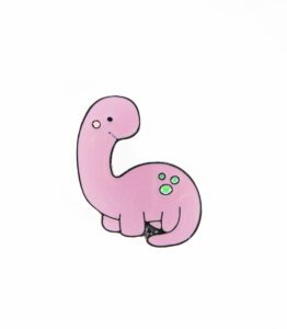 Cute Pink Dinosaur Enamel Pin