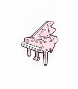 Pink Piano Enamel Pin