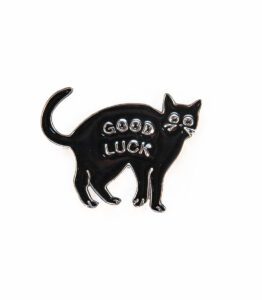 Good Luck Black Cat Enamel Pin