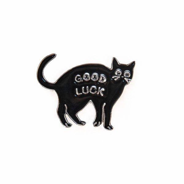 Good Luck Black Cat Enamel Pin