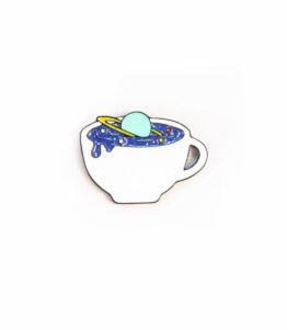 Universe In A Cup Enamel Pin