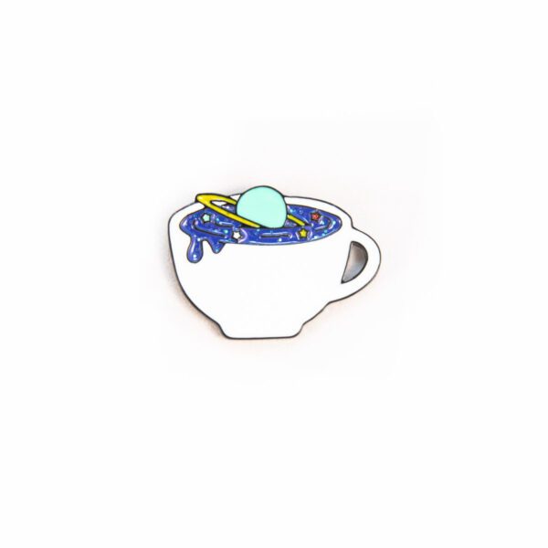 Universe In A Cup Enamel Pin