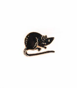 Black Rat Enamel Pin