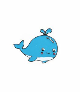 Cute Baby Blue Whale Enamel Pin