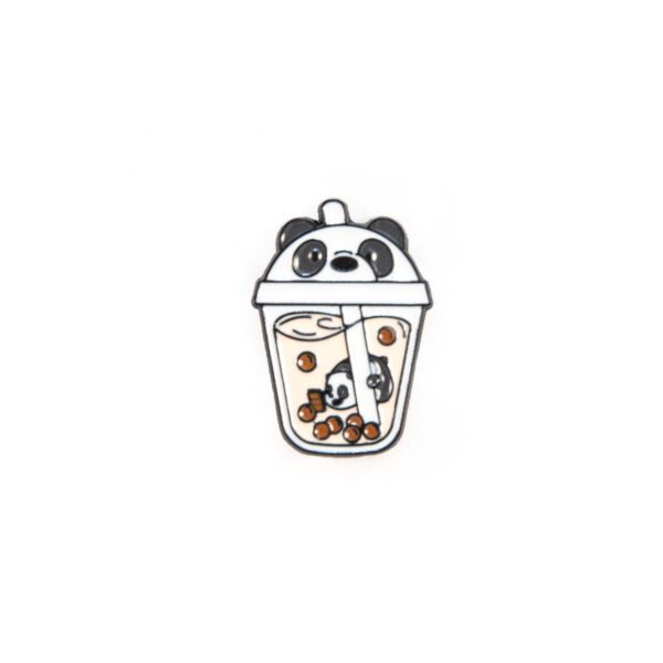 Panda Bear Bubble Tea Enamel Pin