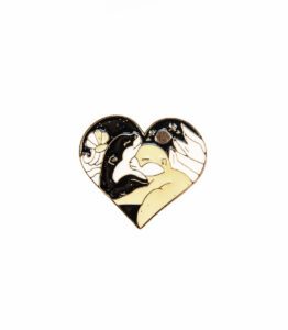 Romantic Otter Love Enamel Pin