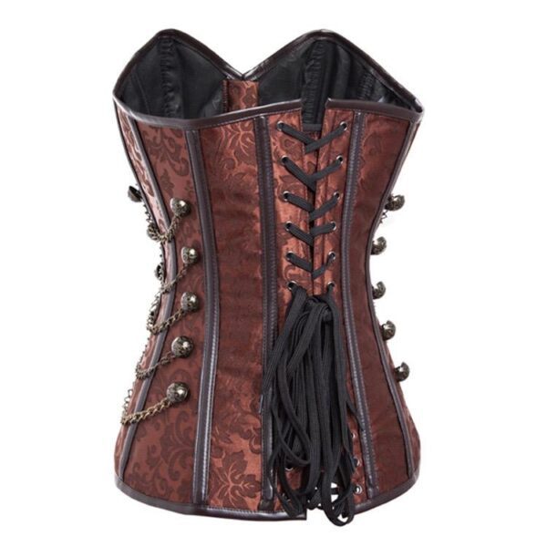 Ebony Steampunk Brown Chain/Latch Corset