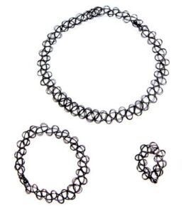 Black - Tattoo Choker Set