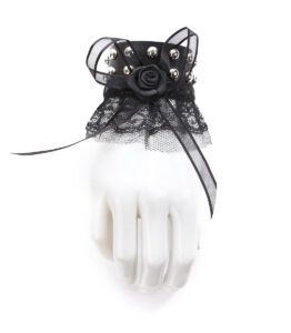 Alana Hand Choker - Gothic Lace Cuff