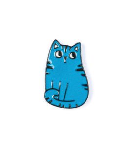 Blue Cat Enamel Pin - #5