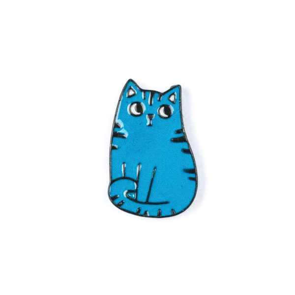 Blue Cat Enamel Pin - #5