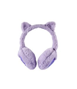 Purple Cat Earmuffs / Heart Sequins