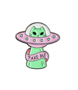 Take Me UFO Cat Enamel Pin - #374