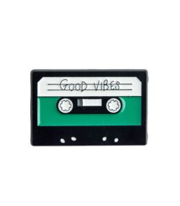 Good Vibes Cassette Enamel Pin - #382