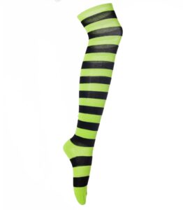 UV Green/Black Stripe – Over the Knee Socks