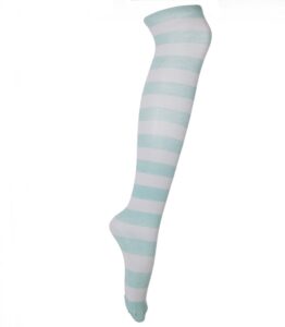 Light Blue/White Stripe – Over Knee Socks