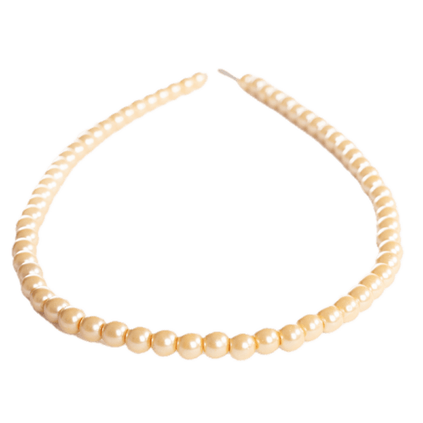 Handmade Beaded Necklace - Honey Gold