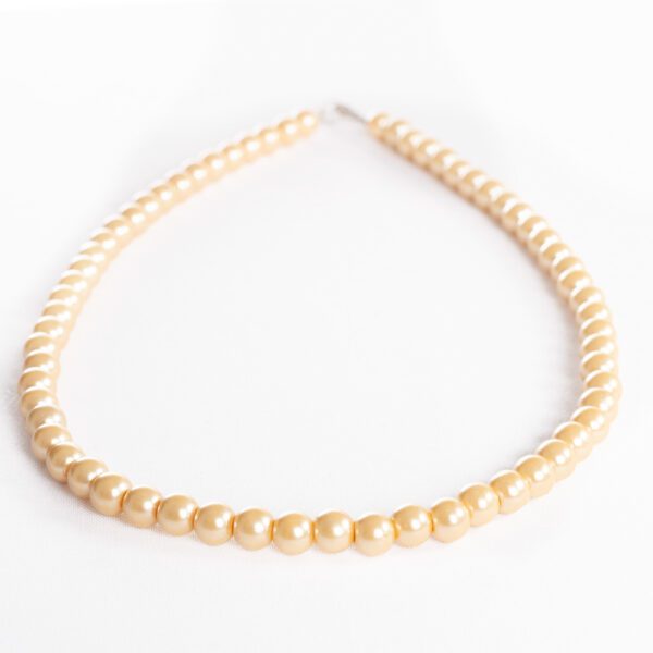 Handmade Beaded Necklace - Honey Gold