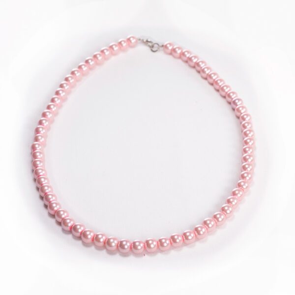 Handmade Beaded Necklace - Light Pink