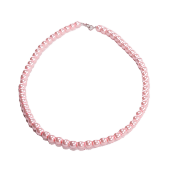 Handmade Beaded Necklace – Light Pink
