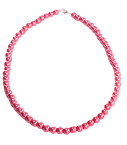 Handmade Beaded Necklace – Rose Pink