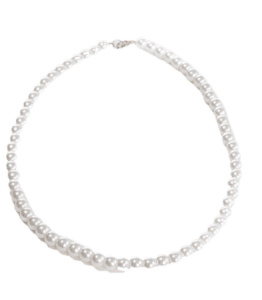 Handmade Beaded Necklace – Pearl White
