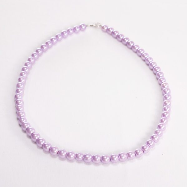 Handmade Beaded Necklace - Lavender