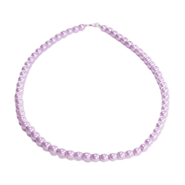 Handmade Beaded Necklace - Lavender