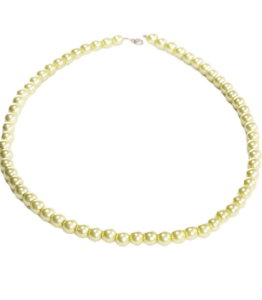 Handmade Beaded Necklace – Pastel Green