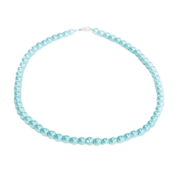 Handmade Beaded Necklace - Aqua