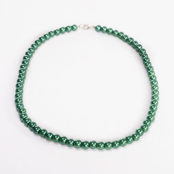 Handmade Beaded Necklace - Forrest Green