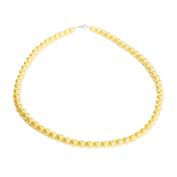 Handmade Beaded Necklace – Lemon Yellow