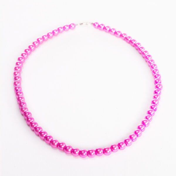 Handmade Beaded Necklace - Pink