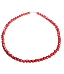 Handmade Beaded Necklace – Ruby Red