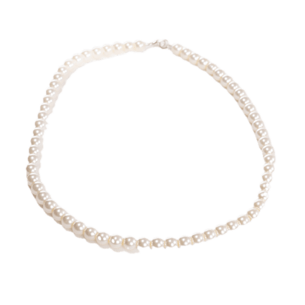 Handmade Beaded Necklace - Creamy White