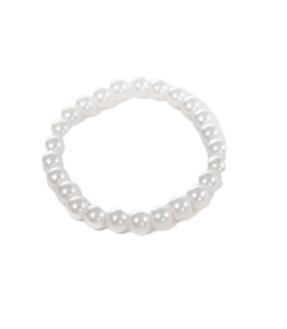 Handmade Beaded Bracelet – Pearl White