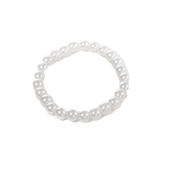 Handmade Beaded Bracelet - Pearl White