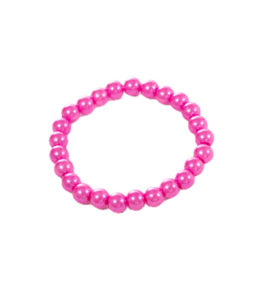 Handmade Beaded Bracelet – Bright Pink