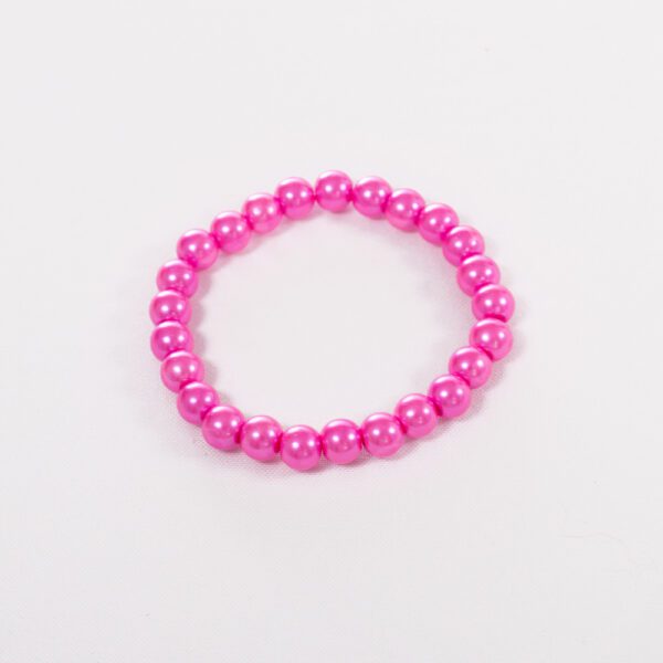 Handmade Beaded Bracelet - Bright Pink