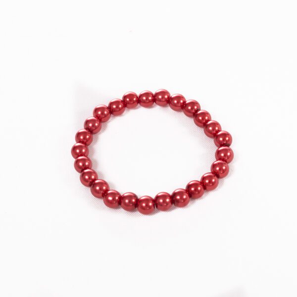 Handmade Beaded Bracelet - Ruby Red