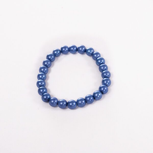 Handmade Beaded Bracelet - Steel Blue