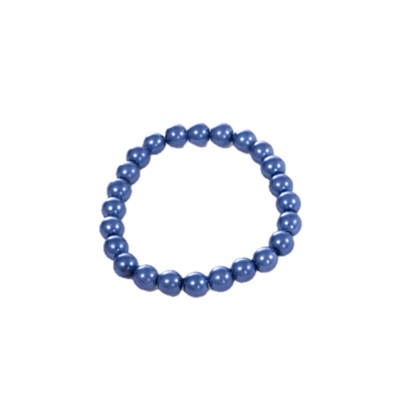 Handmade Beaded Bracelet - Steel Blue